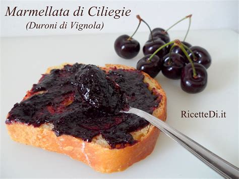 Marmellata Di Ciliegie Ricettedi It