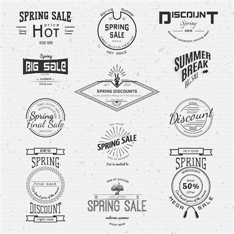 Premium Vector Spring Sale Badges Logos And Labels