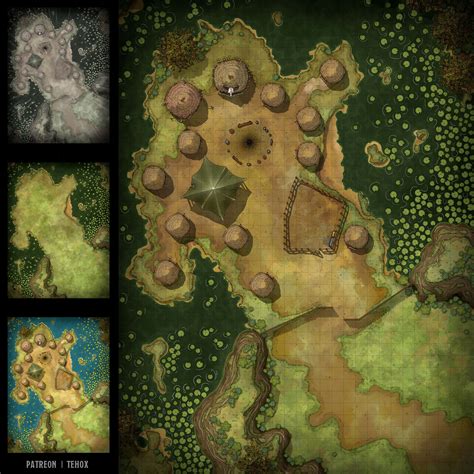 Lizardfolk Camp Battlemap 30x40 By Gamaweb On Deviantart