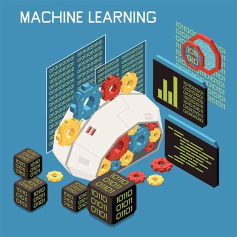 Free Vector Machine Learning Isometric Composition With Artificial