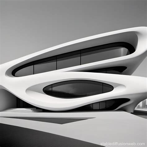 Zaha Hadid Architectural Sketch Prompts Stable Diffusion Online