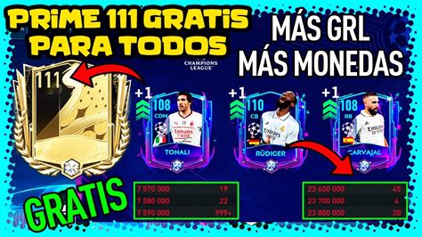 Oficial Prime 111 gratis para todos 1 de GRL cartas Champions y más