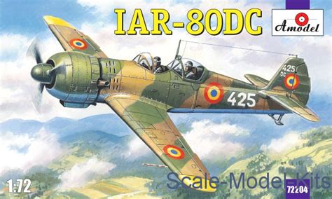 IAR-80DC Romanian training aircraft-Amodel plastic scale model kit in 1:72 scale (amodel 72204 ...