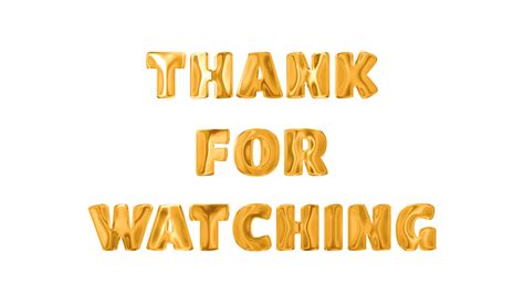 Text Thank For Watching Golden D Digital Technology Png