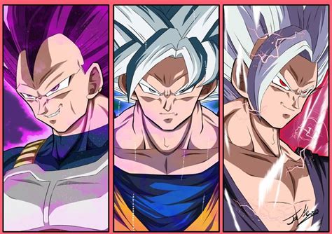 Goku Mui Vegeta Ue Y Gohan Beast Dragones Dragon Ball Super H Roe