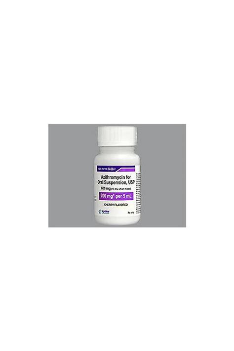 AZITHROMYCIN 200MG/5ML SUSPENSION (600MG) 15ML