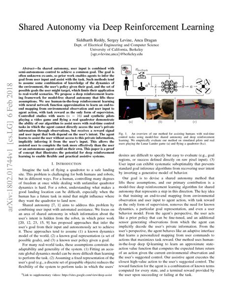 Shared Autonomy Via Deep Reinforcement Learning Deepai