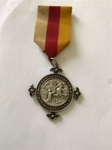 RARE MEDAILLE RELIGIEUSE PELERINAGE DU ROSAIRE LOURDES EUR 16 00