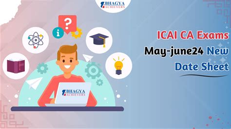 Icai Ca Exams New Date Sheets For May June Bhagya Achievers