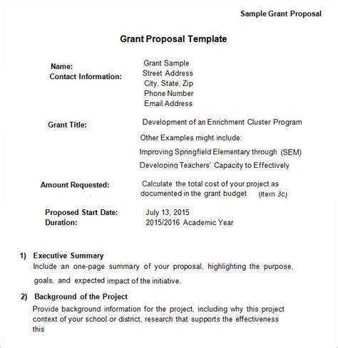 Grant Proposal Template - 9+ Download Free Documents in PDF, Word, RTF