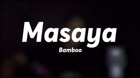 Fedj Covers Masaya By Bamboo YouTube