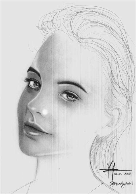 Female Face Drawing Images / Polish your personal project or design ...