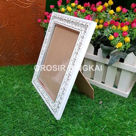 Jual Frame Foto 5R Putih Klasik Bingkai Photo Minimalis Pigura Murah