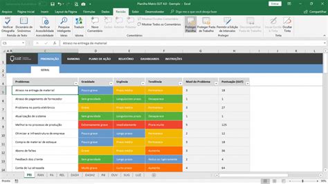 Planilha De Matriz Gut Em Excel Planilhas Prontas Porn Sex Picture