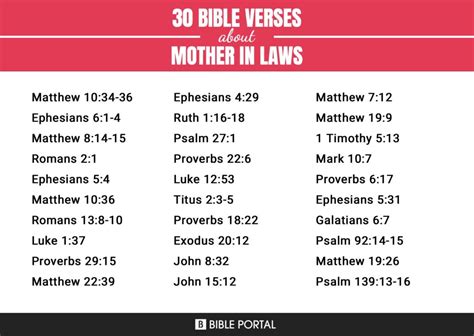 Bible Verses About Mother In Laws Eternal Bible