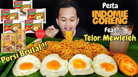 Mukbang Indomie Goreng Bungkus Bon Cabe Level Telor Ceplok