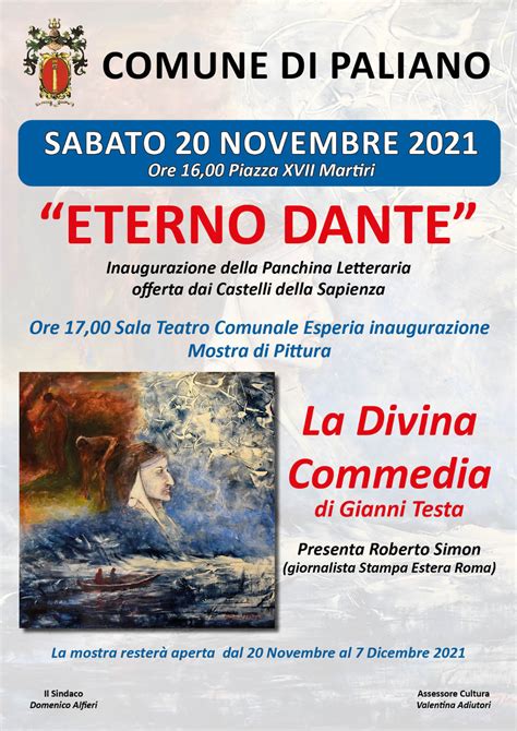 Eterno Dante Via A Paliano Alle Celebrazioni Per I 700 Anni Dalla