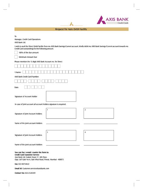 Axis Bank Credit Card Closure Form Pdf Fill Online Printable Fillable Blank Pdffiller