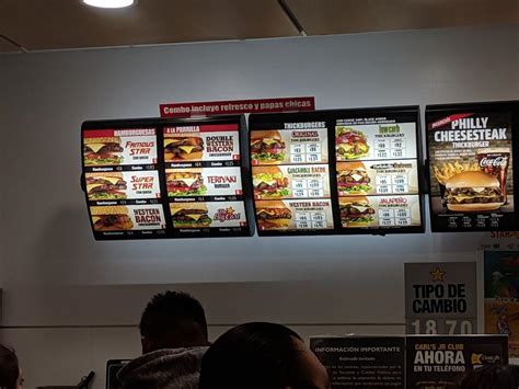 Menu At Carl S Jr Restaurant Tijuana Carr Libre A Tecate