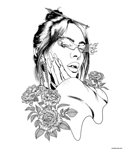 Coloring Pages Billie Eilish Download Or Print For Free