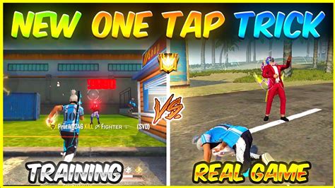 Training Gameplay Vs Real Gameplay 🔥 New One Tap Headshot Trick Free