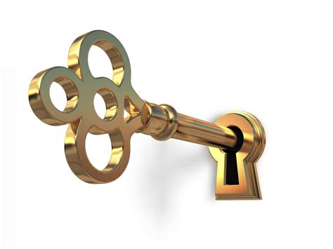 Download Decorative Golden Key In Keyhole Wallpaper