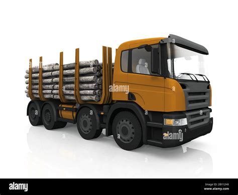 Truck Of Transport Of Wood Stock Photo Alamy