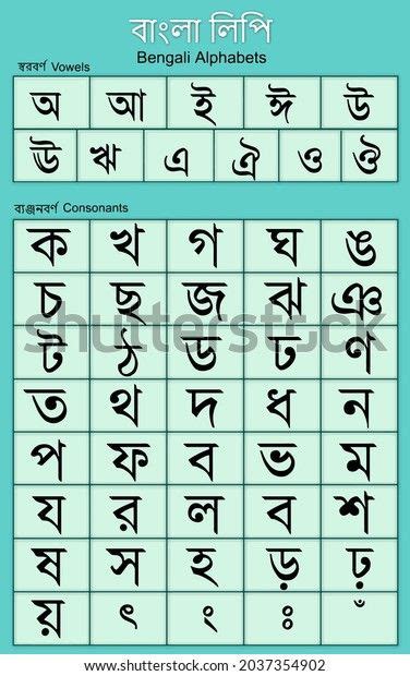 Bengali Alphabet Bangla Alphabet Alphabet Used Stock Illustration 2037354902 Shutterstock