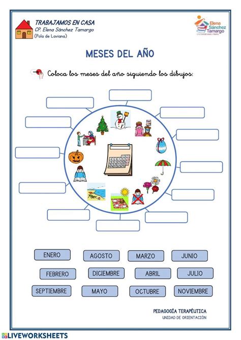 Los Meses Del Aг O Ficha Interactiva Y Descargable Puedes Hacer