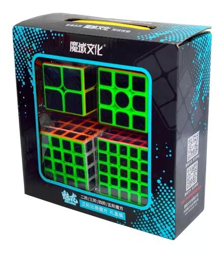 Kit Box Cubo Mágico 2x2 3x3 4x4 5x5 Moyu Meilong Carbon Frete grátis