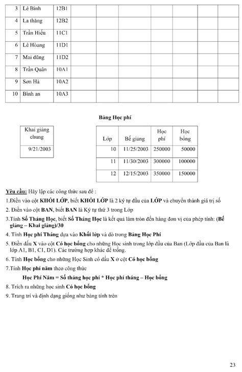 Phần Thực Hành Microsoft Excel [ Tin Học Văn Phòng ]