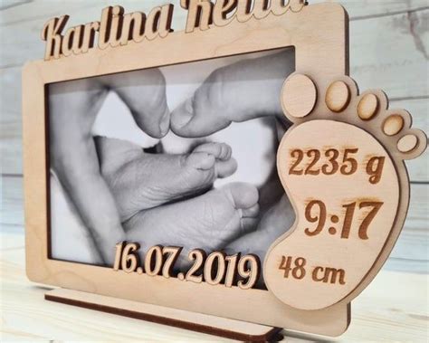 Personalisierte Fotorahmen Baby Geburt Holz Fotorahmen Stats