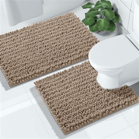 Amazon Yimobra Bathroom Rugs Sets Piece Soft Chenille Toilet