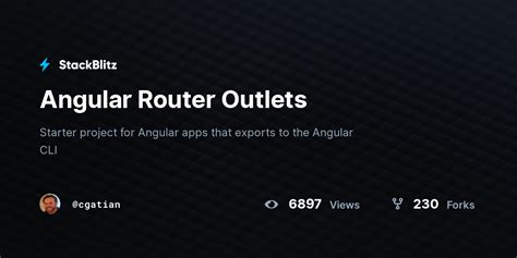 Angular Router Outlets Stackblitz