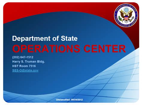 Us State Department Operations Center Overview Presentation Public Intelligence