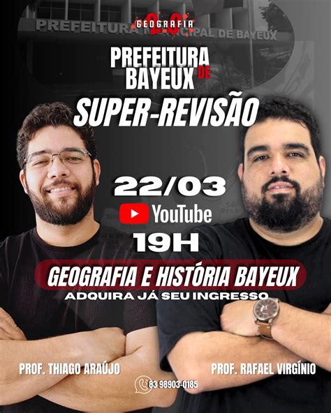 SUPER AULÃO PREFEITURA MUNICIPAL DE BAYEUX Geografia 2 0 Hotmart