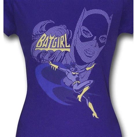 Batgirl Womens Purple Leap T Shirt