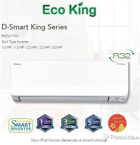 Daikin 1 0hp D Smart King Wall Mounted Inverter In Cebu Haiyanaire