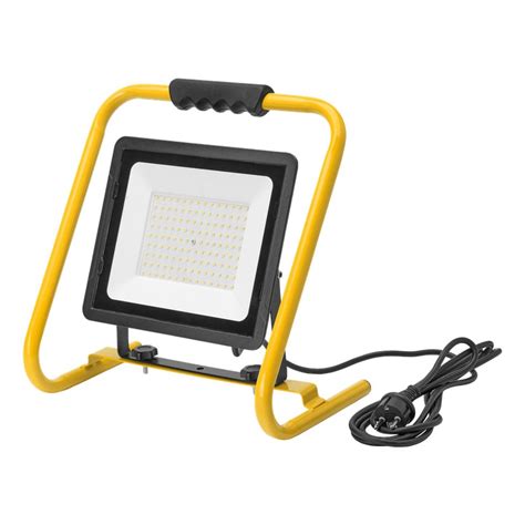 Arbetslampa Led 11000 Lm 100 W Ip65 Stativ Med Bekvämt Handtag