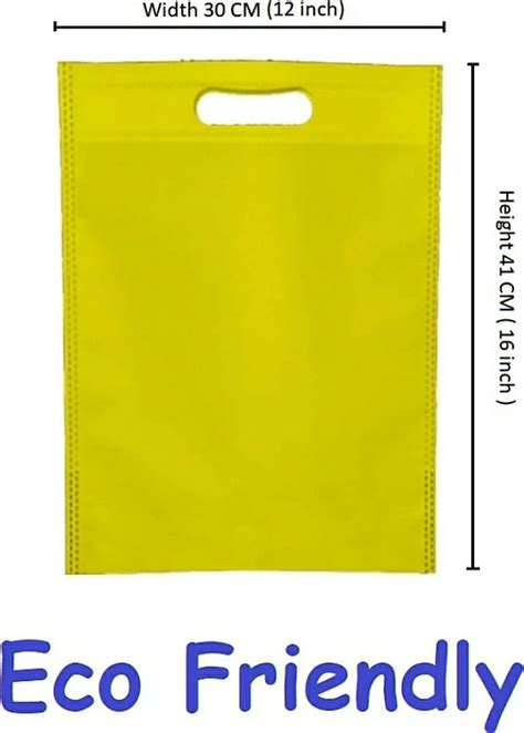 Plain Green D Cut Non Woven Bag For Grocery At Rs 5 Piece In