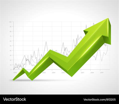 3d Growth Arrow Royalty Free Vector Image Vectorstock