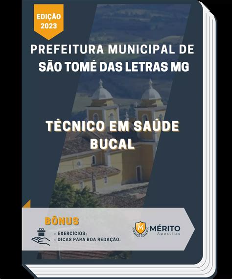 Apostila T Cnico Em Sa De Bucal Prefeitura De S O Tom Das Letras Mg