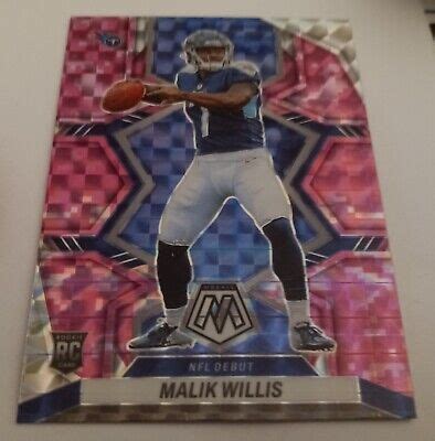 2022 Malik Willis Panini Mosaic ROOKIE NFL Debut PINK CAMO PRIZM 272