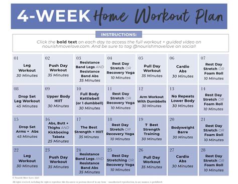 Free Printable Gym Workout Plans With Weights