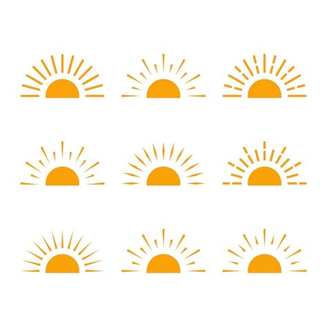 Premium Vector Collection Of Creative Sun Logo Design Premium Vector