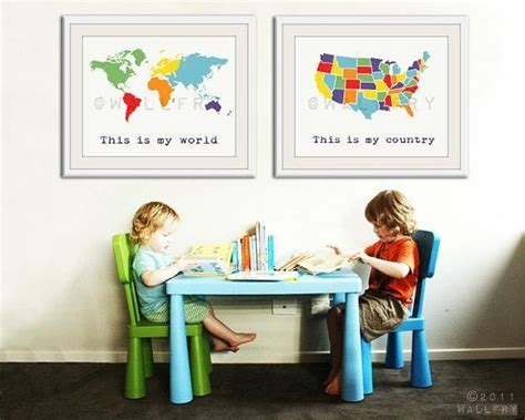 The Best Kids World Map Wall Art