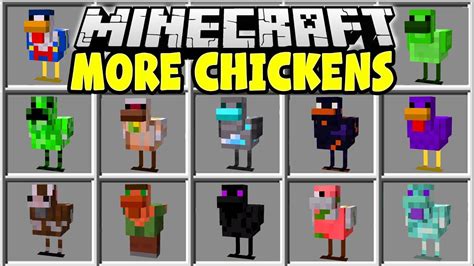 30 Insane New Minecraft Chickens Diamond Chicken Creeper Chicken Lava Chicken And More