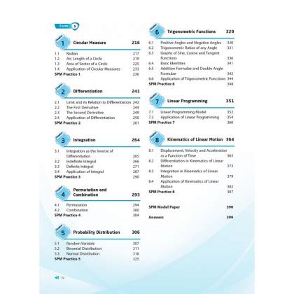 Focus Additional Mathematics Spm Form