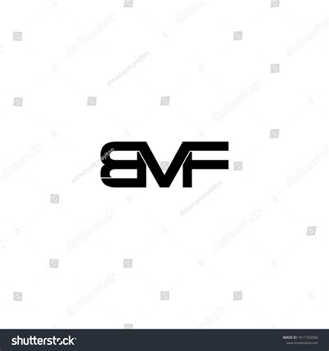 letra bmf diseño original del logotipo vector de stock libre de