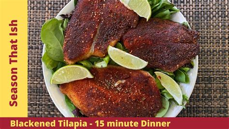 How To Blackened Tilapia Fish Recipe In The Oven Youtube